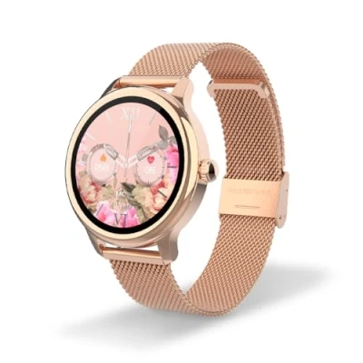 Abbildung von DCU TECNOLOGIC Sophie Smartwatch Smartwatch, Damen, Roségold, mit Metallband in Roségold HD Touchscreen 1,2 Zoll IP67 wasserdicht 22 Sportmodi Smart App
