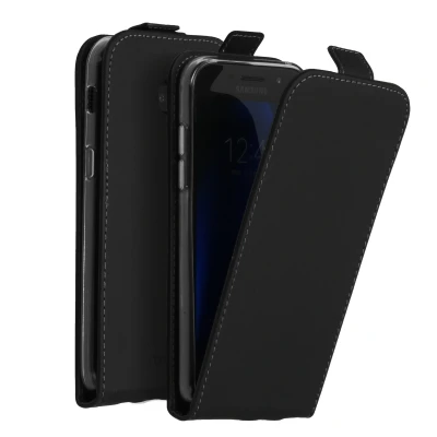 Abbildung von Samsung Galaxy A5 (2017) Hülle Kunstleder Accezz Flip Case Handyhülle Schwarz