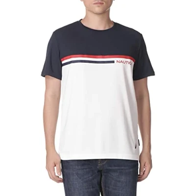 Abbildung von Nautica Herren Men&#039;s Navtech Colorblock Tee T Shirt, Navy, XX Large