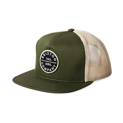 Abbildung von Brixton Men&#039;s Pledge MP MESH Cap, Military Olive/Off White, One Size