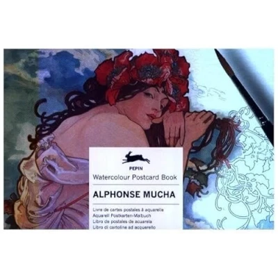 Abbildung von Alphonse Mucha: Watercolour Postcard Book / Postkarten Malbuch (Watercolour Books)