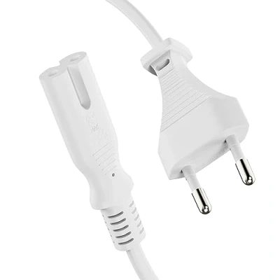 Abbildung von ETEC Stromkabel Netzkabel 2 Polig, 3,0m, Eurostecker Netzstecker Typ C auf IEC C7 Buchse Euro 8 Stecker, Strom Kabel Netzteil für PS3, PS4, PS5, Haushaltsgeräte, TV UVM, Weiß