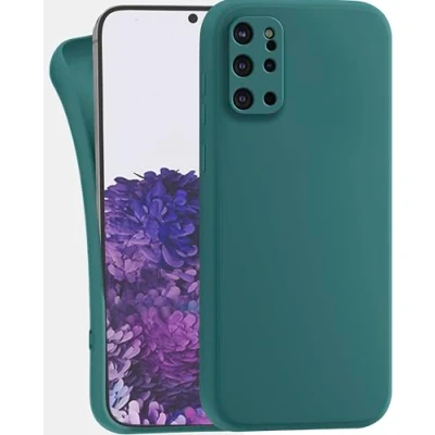 Abbildung von MyGadget Hülle kompatibel mit Samsung Galaxy S20 Plus robuste Handyhülle TPU Case Slim Silikonhülle Back Cover Kratzfest Schutzhülle Matt Olivgrün