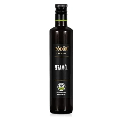 Abbildung von PÖDÖR Bio Sesamöl 500 ml kaltgepresst naturbelassen ungefiltert