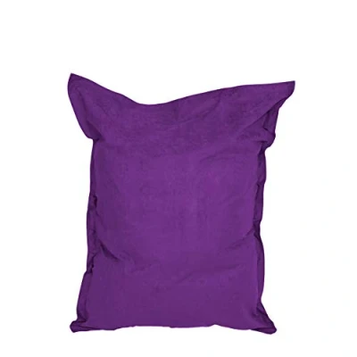 Abbildung von Lumaland Riesen Sitzsack XXL 140x180cm Indoor Bean Bag aus weichem &amp; waschbarem Microvelours 2 in 1 für bequemes Sitzen Liegen Mit über 3 Mio. anpassungsfähigen EPS Perlen [Lila]