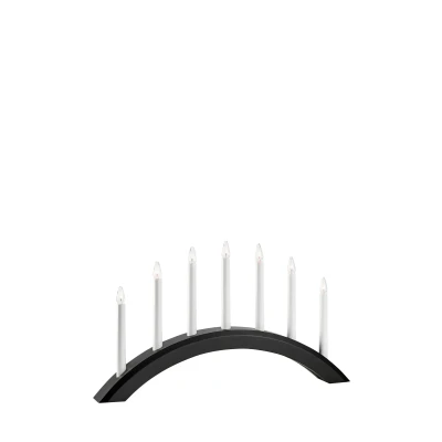 Abbildung von Kerzenleuchter Avento aus Holz 7 flammig, schwarz