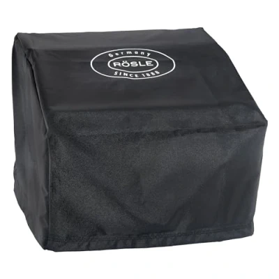 Abbildung von RÖSLE Abdeckhaube BBQ Portable Videro E2 P, G2 Hochwertige Schützhülle aus 100% Polyester mit PU Beschichtung, praktischer Reißverschluss, wetterfeste Abdeckung, Schwarz