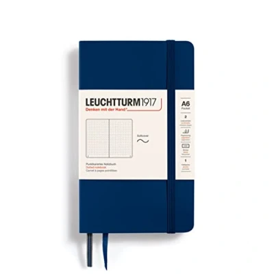 Abbildung von LEUCHTTURM1917 349304 Notizbuch Pocket (A6), Softcover, 123 nummerierte Seiten, dotted, Marine