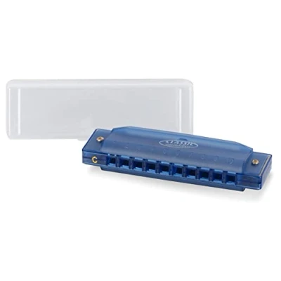 Abbildung von Classic Cantabile Mundharmonika FunKids Blues Harmonica ideal für Kinder, C Dur, C, (diatonisch, inkl. Kunststoff Etui), 20 Stimmzungen aus Phosphorbronze