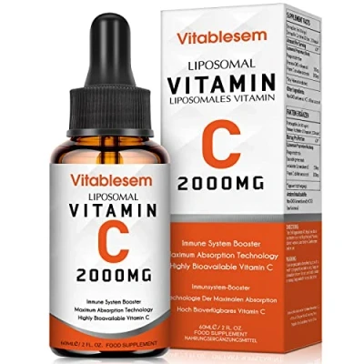 Abbildung von Liposomales Vitamin C Flüssig 2000 mg, Hochdosierte Ascorbinsäure, Maximale Absorption, Hochgradig Bioverfügbar, Sojafrei, Vegan, Gentechnikfrei