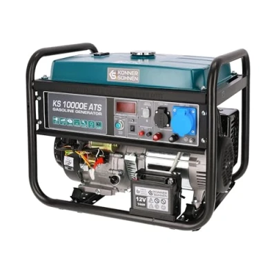 Abbildung von Könner &amp; Söhnen Stromerzeuger KS 10000E ATS Generator Benzin 18 PS 4 Takt Benzinmotor mit E Starter, Automatischer Spannungsregler 230V, Notstromautomatik, 8000 Watt, 1x16A, 1x32A Stromgenerator