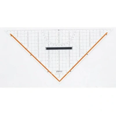 Abbildung von Rumold 316.104 Acryl TZ Dreieck mit Abnehmbarer Griff, Transparent, 325mm Länge Hypotenuse