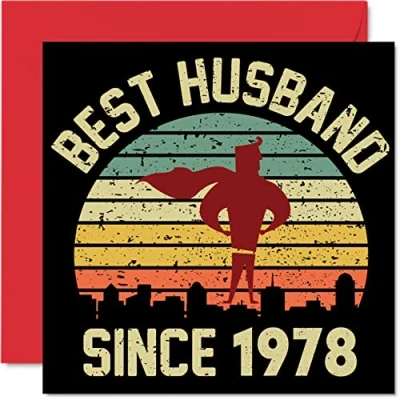 Abbildung von 46. Karte Hochzeitstag Jahrestag für Ehemann Bester Alles Gute zum Hochzeits Jubiläum Karten den Partner, 145mm Grußkarten Sechsundvierzigster Jahrestage