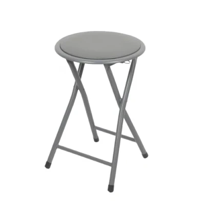 Abbildung von Urban Living Hocker Klapphocker Klappstuhl (dunkelgrau), ⌀ 30 cm x H45