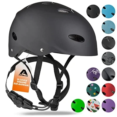Abbildung von Apollo Kinderhelm Größenverstellbarer Schutzhelm Skatehelm mit, größenverstellbar