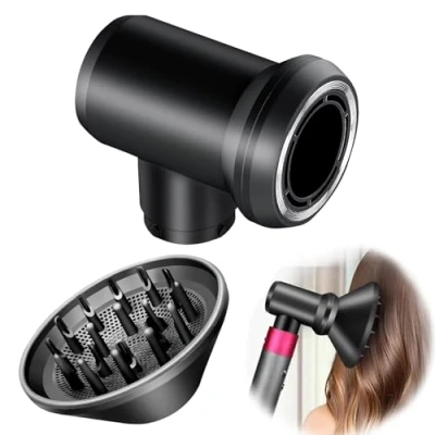 Abbildung von Diffusor und Adapter für Dyson Airwrap Styler in eine Haartrockner Kombination, Leicht