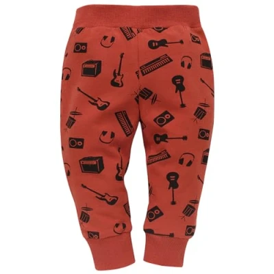 Abbildung von Pinokio Leggins Lets Rock, rot musikmuster, Unisex 62 122 (68)