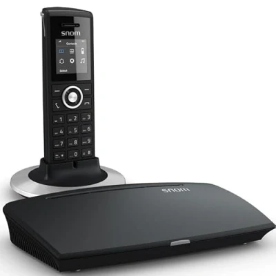 Abbildung von Snom M325 Singlecell IP DECT Paket, Schnurlos Set, Telefon + Basisstation (M300 und M25 Mobilteilpaket, bis zu 20 Mobilteile, 5 parallele Anrufe), Schwarz, 00003955
