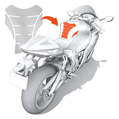 Abbildung von Luxshield Motorrad Tankpad Lackschutzfolie Kratzschutz für Tank Transparent glänzend &amp; selbstklebend
