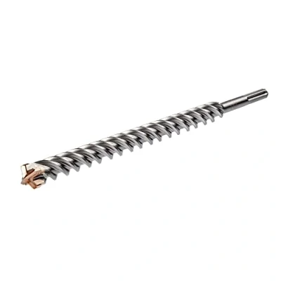 Abbildung von Dewalt SDS Max Elite Hammerbohrer DT60838 (35x570x450mm, mit Vier Schneiden Geometrie, Vollhartmetall Spitzen &amp; Iron Blast Technologie, für den Einsatz in Beton, Mauerwerk, Natur Kunststein)