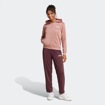 Abbildung von adidas Sportswear Essentials Linear Trainingsanzug, Damen, Größe: Large, Warm clay