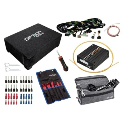 Abbildung von Option DSP Soundsystem V2 kompatibel mit VW Passat B8 5 Kanal Verstärker + Bassreflex Subwoofer Plug &amp; Play für