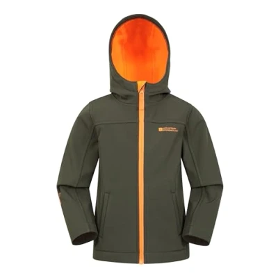 Abbildung von Mountain Warehouse Exodus wasserdichte Windjacke Kinder Softshell leichte Regenjacke Kinder, atmungsaktive, wasserfeste Jacke, Kinderregenjacke Blaugrün 164 DE (13 Jahre)