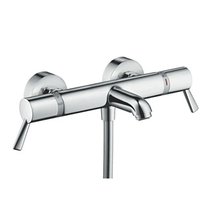Abbildung von hansgrohe Wannenthermostat &quot;Ecostat&quot;, Comfort Care Aufputz mit extra langen Griffen, chrom