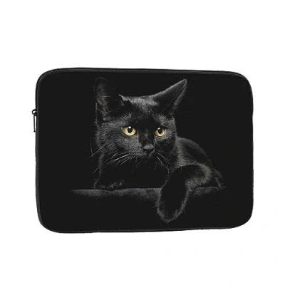 Abbildung von 33 cm (13 Zoll) Laptoptasche, Staring Black Cat Laptoptasche für 13 Zoll Laptops und Tablets