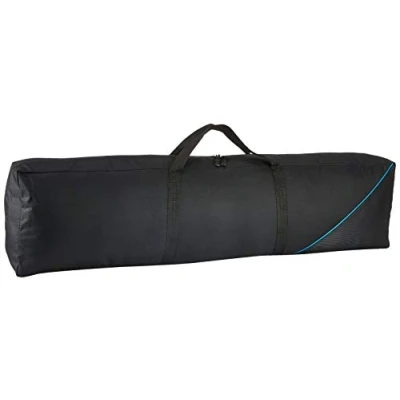 Abbildung von MONACOR BAG 20LS Nylon Stativtasche für den Transport, der Stativköcher dient zur Aufbewahrung von zwei Boxenstativen, in Schwarz
