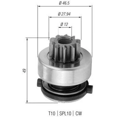 Abbildung von MAGNETI MARELLI 940113020357 Ritzel, Starter