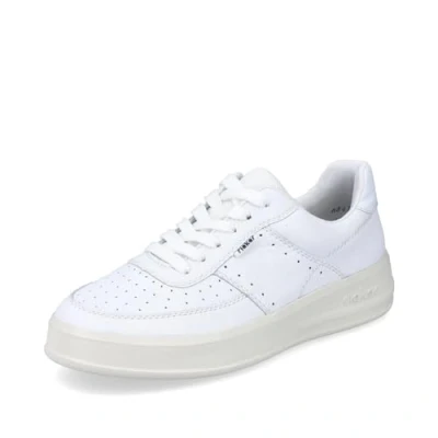 Abbildung von Rieker Damen Low Top Sneaker M8415, Frauen Halbschuhe,lose Einlage,Strassenschuhe,Sportschuhe,Freizeitschuhe,Turnschuhe,Weiss (80),37 EU / 4 UK