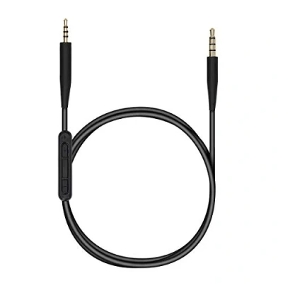 Abbildung von kwmobile Kopfhörerkabel für Bose QuietComfort 35 Audio Kabel, Ersatz Kabel 140 cm Mikrofon Lautstärkeregler 3.5mm Klinke