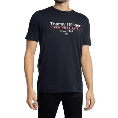 Abbildung von Tommy Hilfiger Center Stack TEE Tshirt print, Herren, Größe: Small, Desert sky