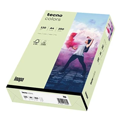 Abbildung von tecno Kopierpapier colors hellgrün DIN A4 120 g/qm 250 Blatt