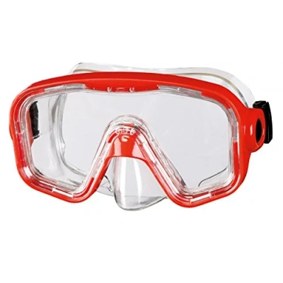 Abbildung von BECO Beermann 99003 5, Erwachsener, Halbe Gesichtsmaske, Schnorcheln, Polycarbonat, Rot, Transparent, 12 Jahr(e)