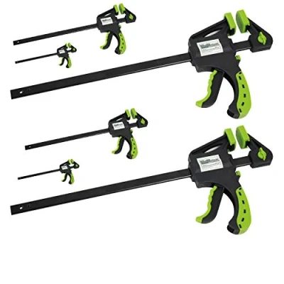 Abbildung von TRUTZHOLM Schraubzwinge 6x Einhandzwinge 3 Größen Schnellspannzwinge 35x105 mm 60x150 60x30, (Set)