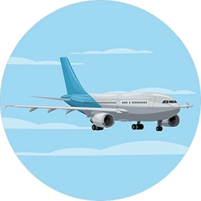 Abbildung von tolle Tortenaufleger Essbarer Flugzeug // Tortendekoration zum Thema Flughafen, 20cm (Oblatenpapier)