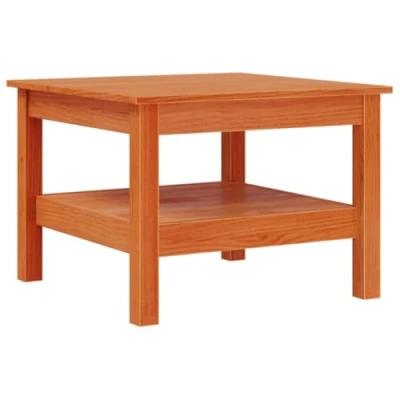 Abbildung von vidaXL Couchtisch, Beistelltisch mit Stauraum, Kaffeetisch für Wohnzimmer, Sofatisch Teetisch, Modern, Wachsbraun Massivholz Kiefer