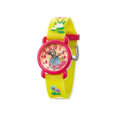 Abbildung von Herzengel Mädchen Analog Quarz Uhr mit Kunststoff Armband HEWA SWAN