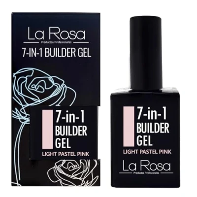 Abbildung von LaRosa 7 in 1 BUILDER Gel a Bottle UV Aufbaugel für Nageldesign und Nailart 15 ml LIGHT PASTEL PINK