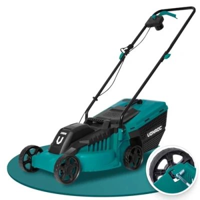 Abbildung von VONROC Rasenmäher Elektro mit Kabel 1300W 32cm Schnittbreite einstellbare Schnitthöhe 30 70MM Elektrischer Sichelmäher für kleine bis mittelgroße Flächen