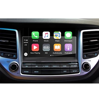 Abbildung von LFOTPP Tucson 8 Zoll Navigation Schutzfolie Tempered Glas 9H Kratzfest Anti Fingerprint Displayschutzfolie GPS Navi Folie Zubehör