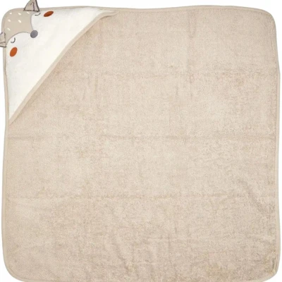 Abbildung von COFI 1453 Kapuzenhandtuch für Babys, 80x80 cm, 100% Baumwolle
