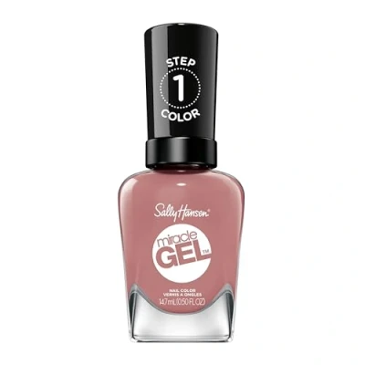 Abbildung von Sally Hansen Nagellack Miracle Gel, Gel ohne UV Lampe, professioneller Maniküreeffekt, 252 Rose &amp; Shine