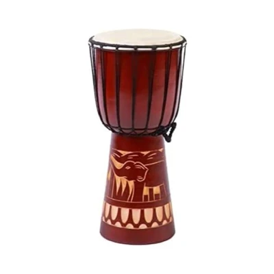 Abbildung von 40cm Große Djembe Trommel Bongo Drum Elefant Braun Fair Trade Top Klang