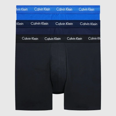 Abbildung von Calvin Klein Herren Boxer Briefs aus Baumwolle mit Stretch, Mehrfarbig (Black/Blueshadow/Cobaltwater Dtm Wb), S