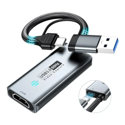 Abbildung von Papeaso Videoaufnahmekarte, 4K HDMI auf USB 3.0/Type C Capture Card, 1080P 60fps Video Device, for Streaming, Teaching, Gaming, conferencing or Live Broadcasting