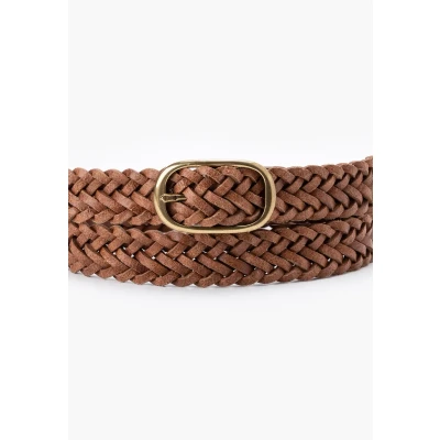 Abbildung von Levi&#039;s WOMEN&#039;S Charlie Braid BELT Gürtel, Damen, Größe: 75, Brown