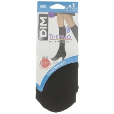 Abbildung von Dim Kniestrümpfe Thermo Damen x1, Black, One Size